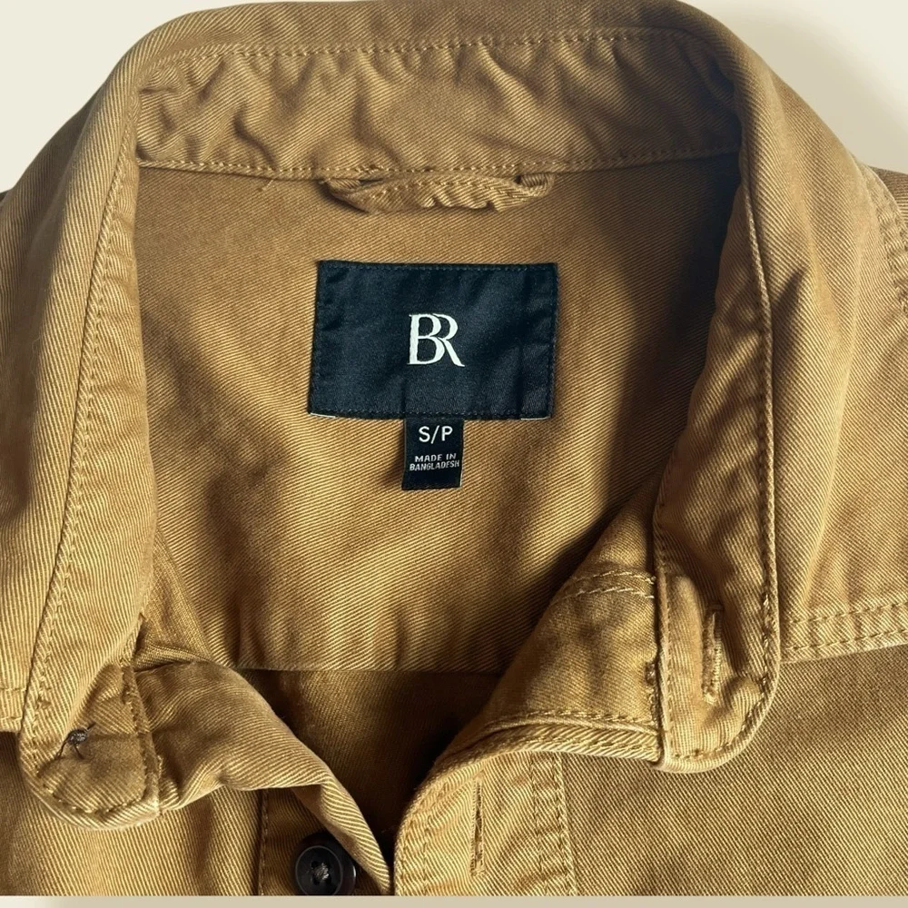 Banana Republic Brown Utility Jacket Shacket Classic Collar Size S Menswear